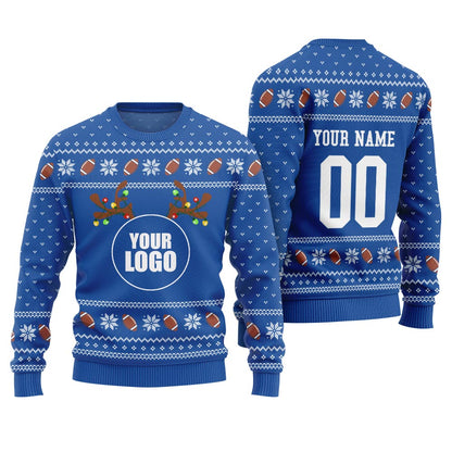 Personalized Your Logo Ugly Christmas Sweater For Team