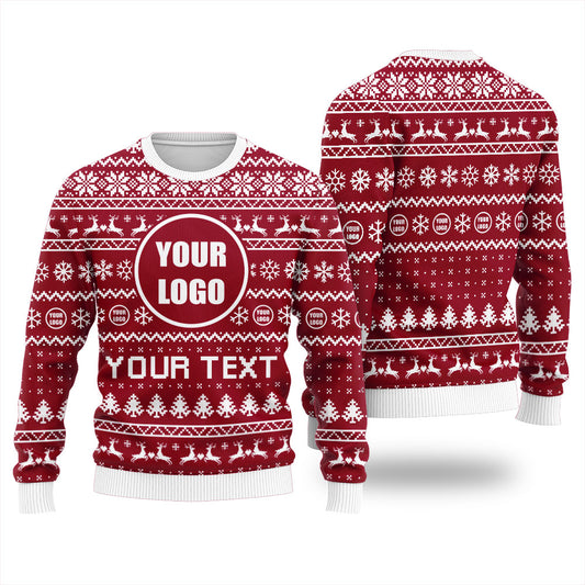 Personalized Your Logo and Slogan Ugly Sweater Women's