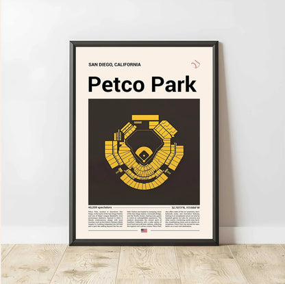 Baseball Stadium Seating Diagram - Vertical Poster - 5to9vibe