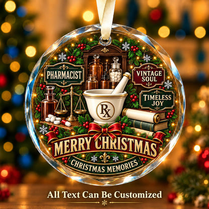 Pharmacist Personalized Glass Ornament | 5To9Vibe
