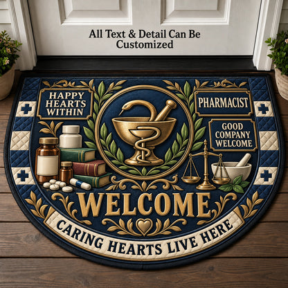 Pharmacist Personalized Half Round Mat | 5To9Vibe