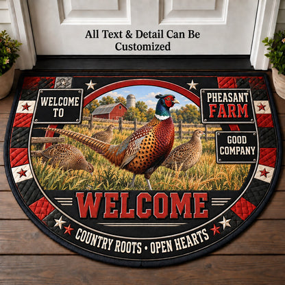 Pheasant Farm Personalized Half Round Mat | 5To9Vibe