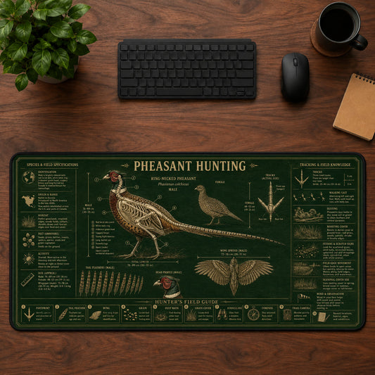 Pheasant Hunting Desk Mat Mouse Pad | 5To9Vibe