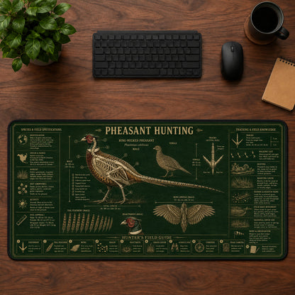Pheasant Hunting Desk Mat Mouse Pad | 5To9Vibe