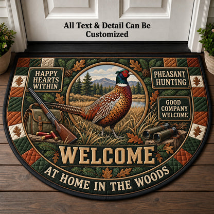 Pheasant Hunting Personalized Half Round Mat | 5To9Vibe