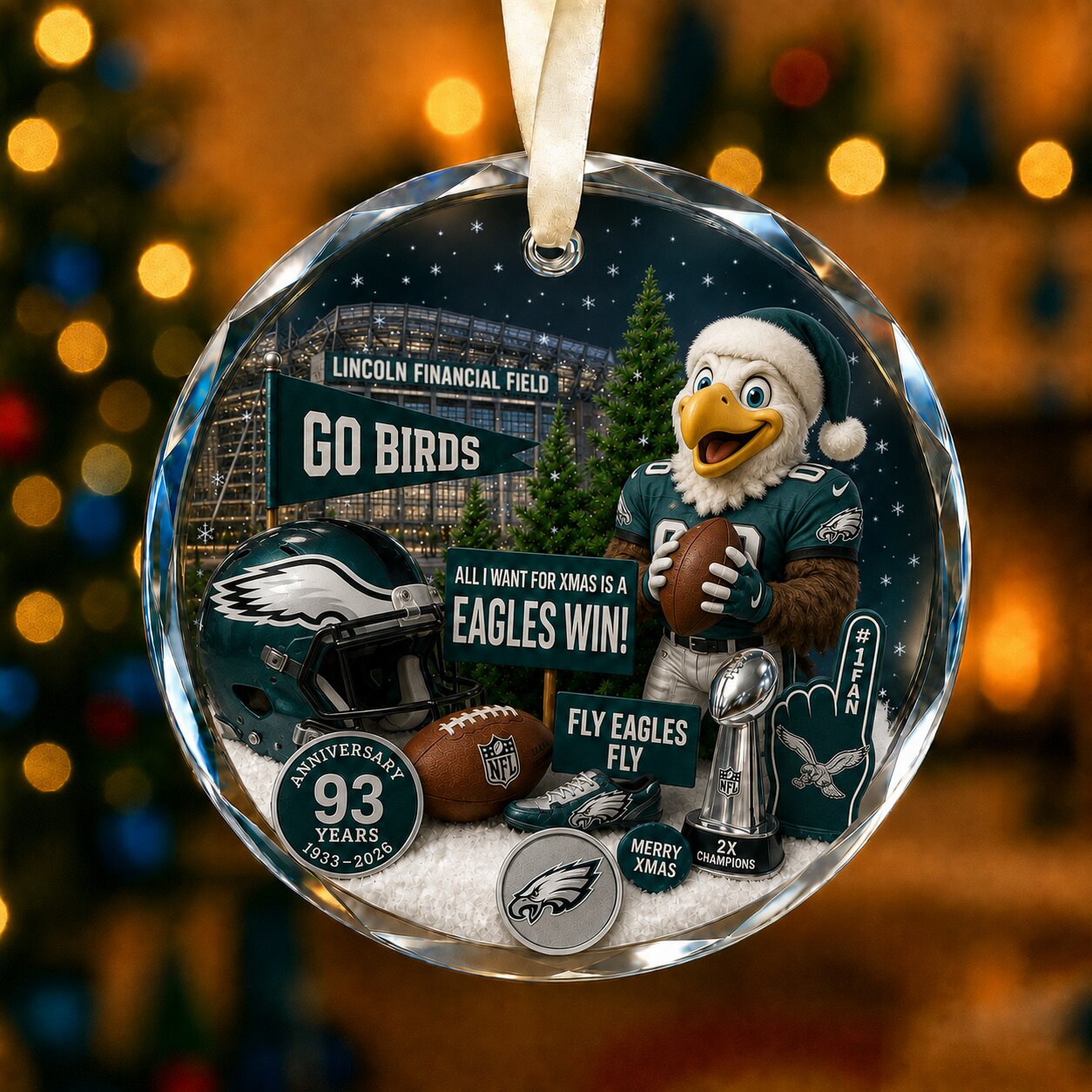 All Football Teams Christmas Glass Ornament With Gift Box Trending - 5to9vibe