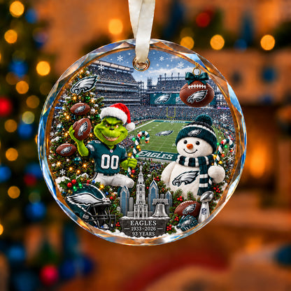 All Football Teams Christmas Vibe Snow Glass Ornament With Gift Box Trending - 5to9vibe