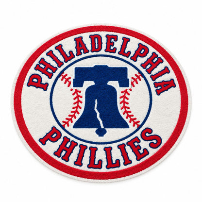 All Baseball Teams Round Logo Baseball Fan Custom Quilted Print Premium Welcome Mat Washable Black Border – Personalized Baseball Doormat