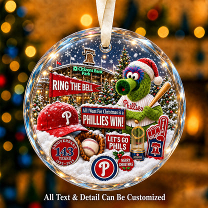 Baseball team Style 21 Glass Ornament mockup | 5To9Vibe