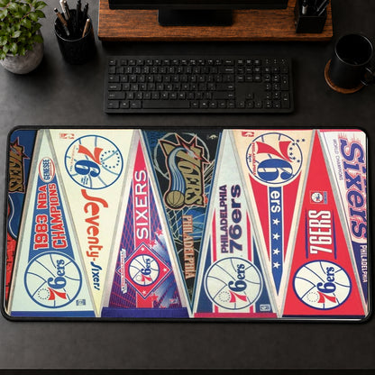 All Basketball Teams Vintage Pennant Anniversary For Fans Desk Mat Mouse Pad Trending - 5to9vibe