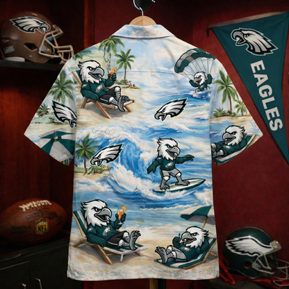 Camisa Hawaiana Unisex para Hombre y Mujer PE Football Mascot Beach Viber