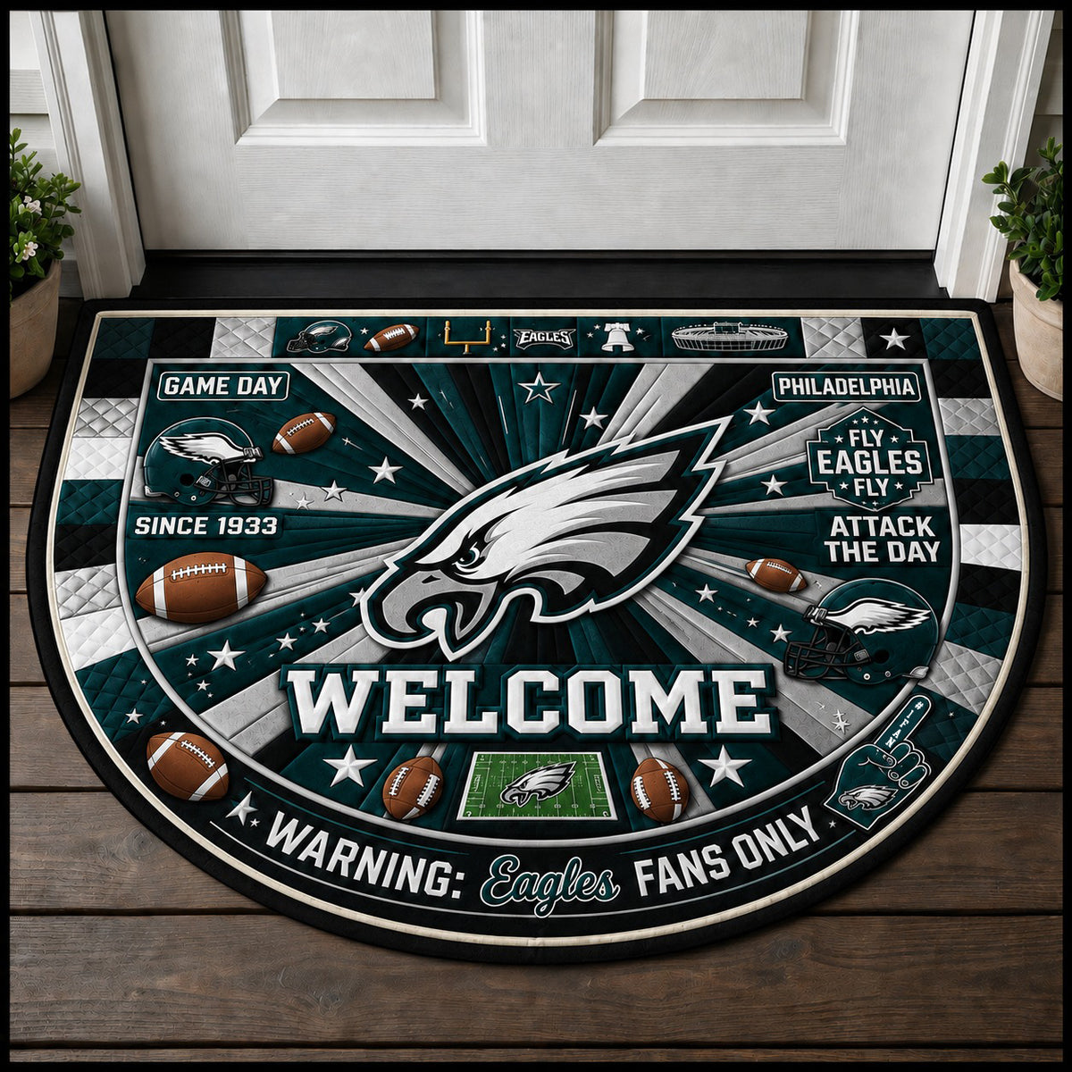 Football All Teams Custom Premium Welcome Mat – Personalized Doormat