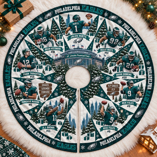 All Football Teams Vintage Players & Stadium Holiday Christmas Skirt Tree for Baseball Fans - 5To9Vibe
