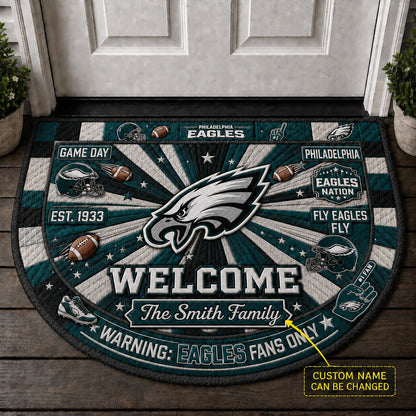 Official-Inspired Football Fan Custom Premium Welcome Mat – Personalized Doormat