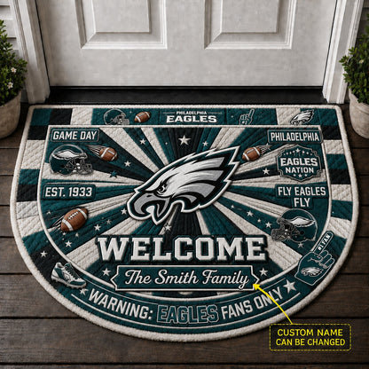 Official-Inspired Football Fan Custom Premium Welcome Mat – Personalized Doormat