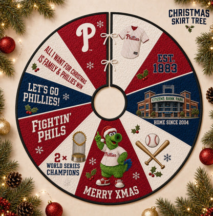 All Baseball Teams Christmas Skirt Tree for Baseball Fans - 5To9Vibe