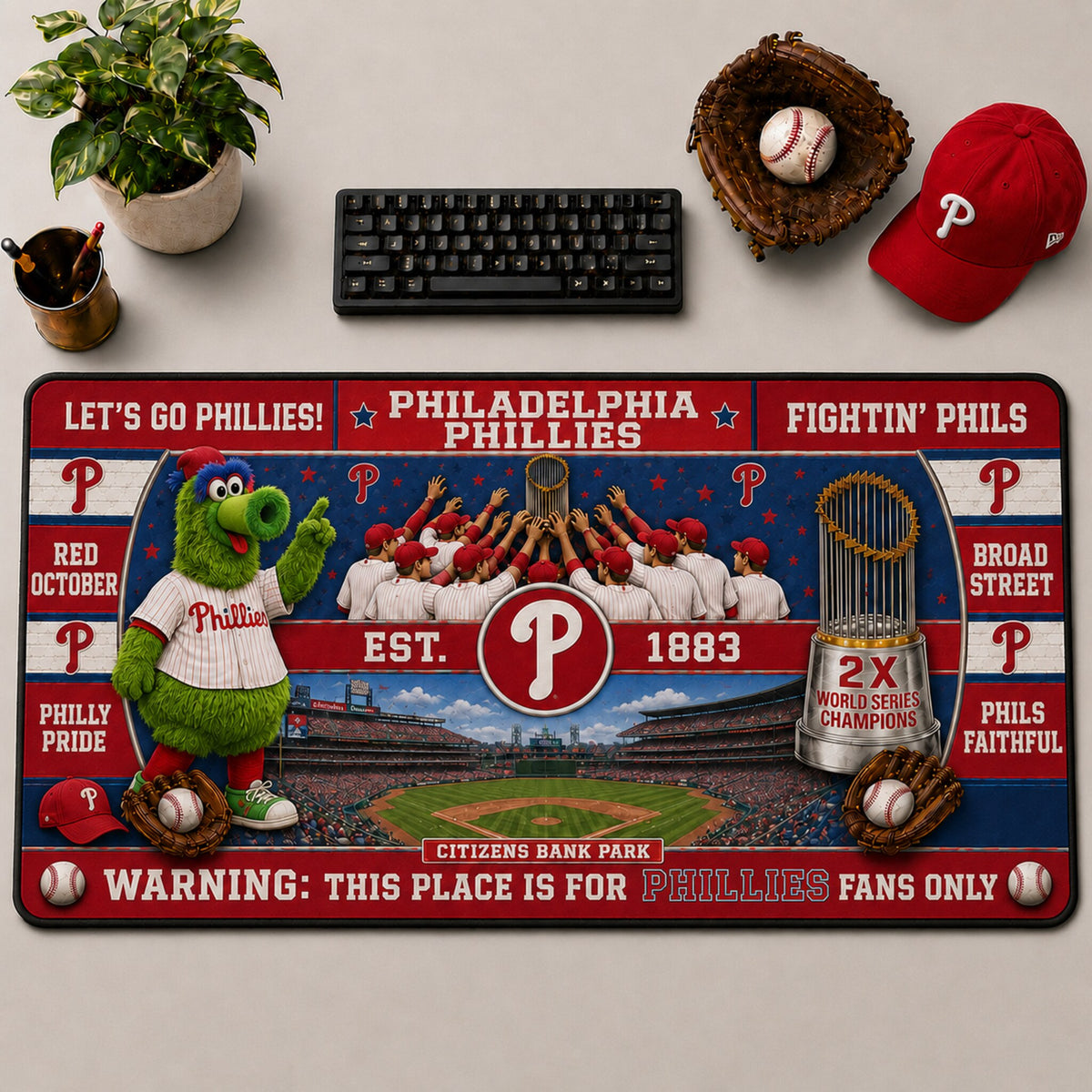 All Baseball Teams Anniversary For Fans Desk Mat  Baseball  Desk Mat Mouse Pad Plus Size - 5to9vibe