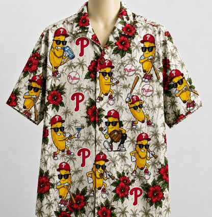 All Baseball Teams banana Hibiscus Flower Beach Vibe Aloha Premium Unisex Hawaiian Shirt For Men and Women