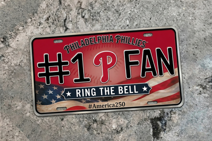 Baseball Car Plate Team Logo Fan America 250 Premium Car Plate