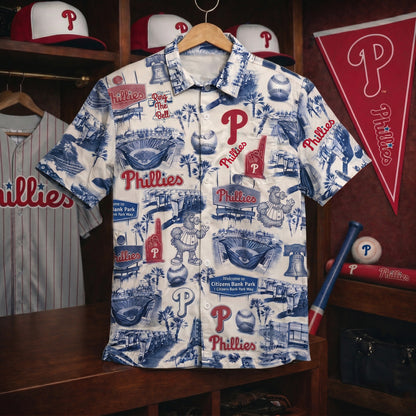 LAD Baseball Stadium SGA Blue Vibe Unisex Hawaiian Shirt