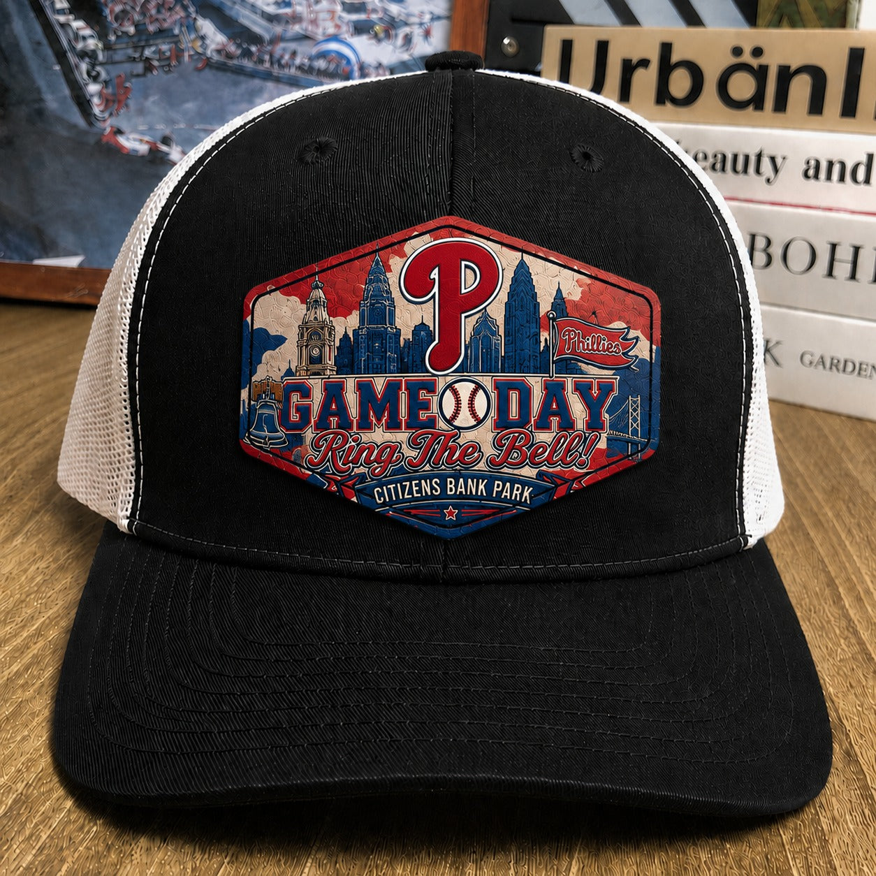 All Teams Baseball Game Day Leather Patch Premium Mesh Snap Back Cap | Trucker Cap