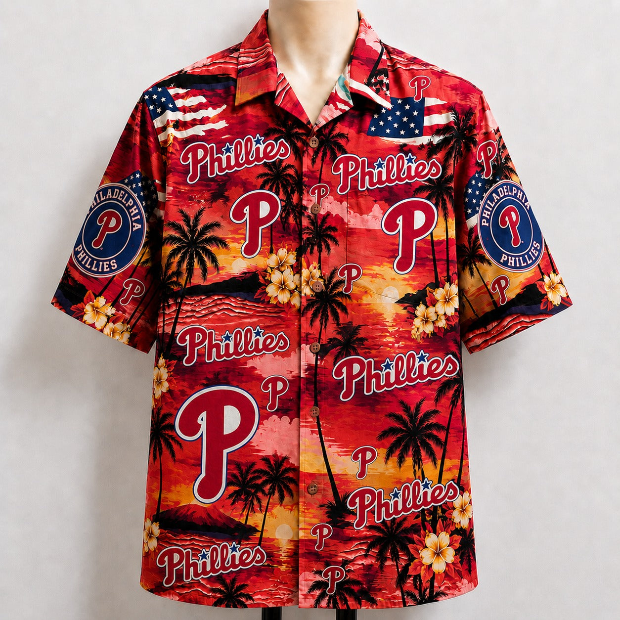 All Baseball Teams Sunset Paradise Button-Up Unisex Hawaiian Shirt For Men and Women