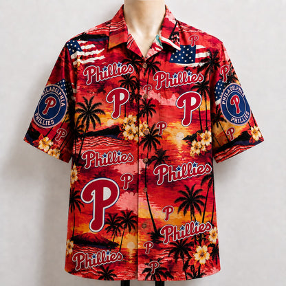 All Baseball Teams Sunset Paradise Button-Up Unisex Hawaiian Shirt For Men and Women