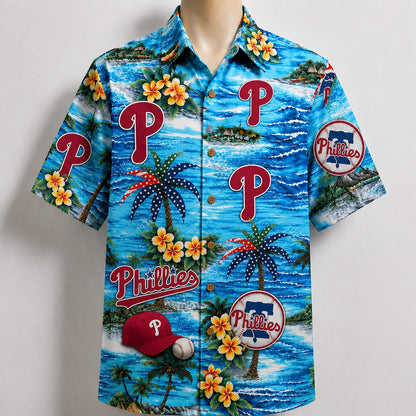 All Baseball Teams Coastal Paradise Button-Up Unisex Hawaiian Shirt For Men and Women