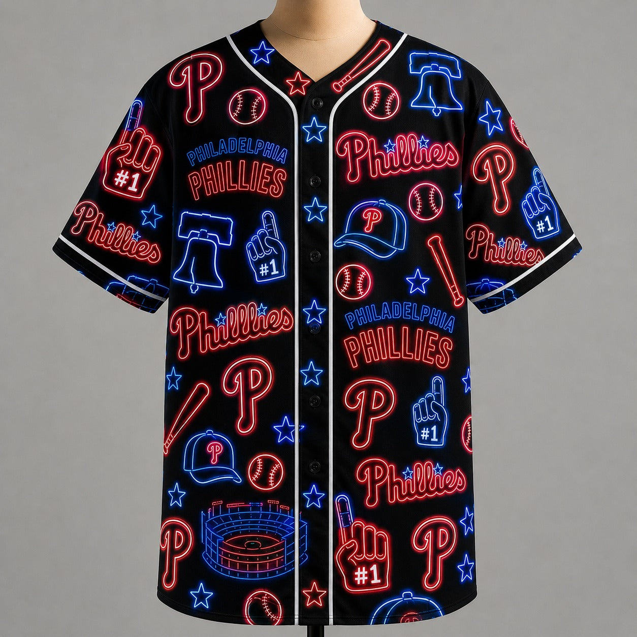 All Baseball Jersey Teams Neon Pattern Vibe Summer Party Baseball Jersey For Men and Women