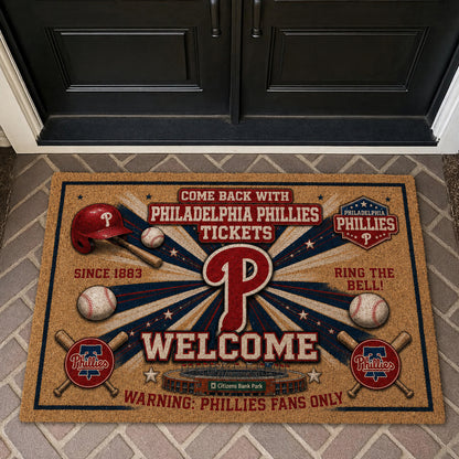 Alfombra personalizada de bienvenida premium de equipo de la MLB – Felpudo de béisbol personalizado