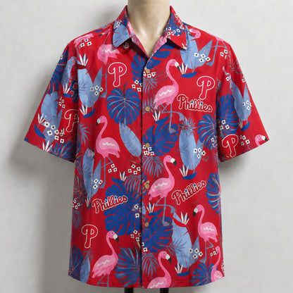 All Baseball Teams Flamingo Hawaiian Shirt | Tropical Baseball Button Up Unisex Hawaiian Shirt For Men and Women