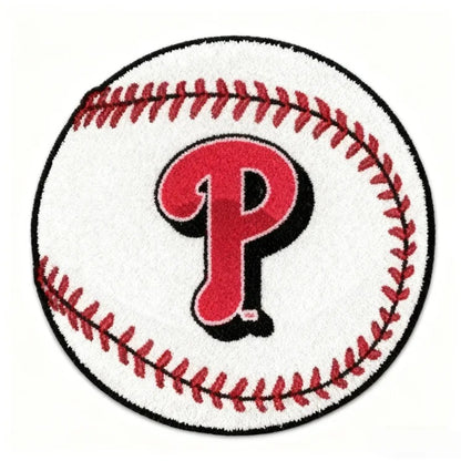 All Baseball Teams Baseball-Shaped Logo Baseball Fan Custom Quilted Print Premium Welcome Mat Washable Black Border – Personalized Baseball Doormat