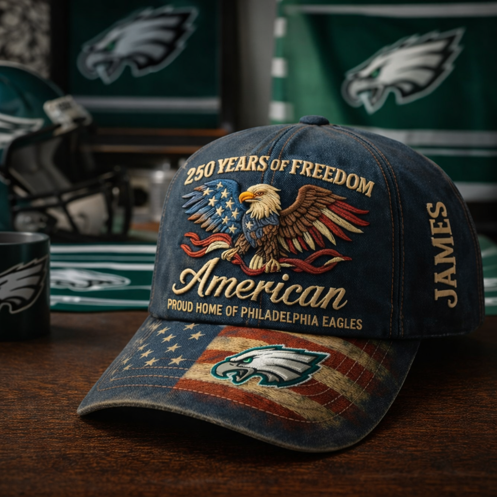 250th Anniversary USA Hat Vintage Eagle 250 Year American Anniversary Patriotic Unisex Baseball Cap