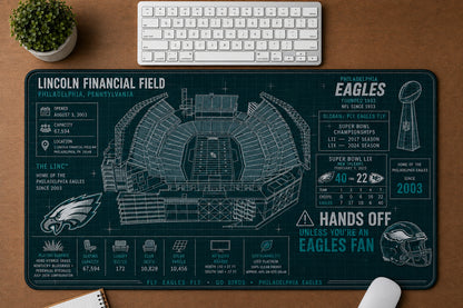 All Football Stadium BluePrint Desk Mat Mouse Pad Plus Size Trending - 5to9vibe