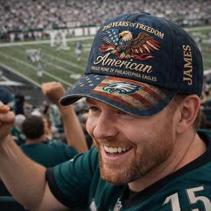 250th Anniversary USA Hat Vintage Eagle 250 Year American Anniversary Patriotic Unisex Baseball Cap
