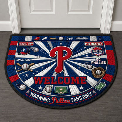 Alfombra personalizada de bienvenida premium de equipo de la MLB – Felpudo de béisbol personalizado