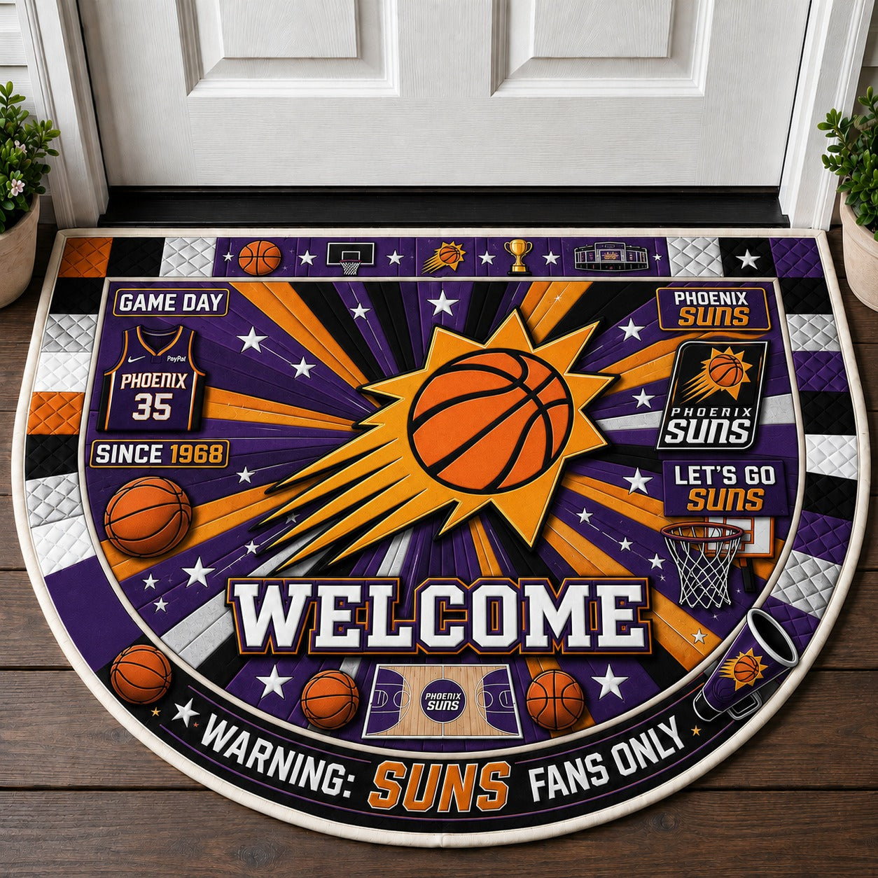 Basketball All Teams Custom Premium Welcome Mat – Personalized Baseball Doormat