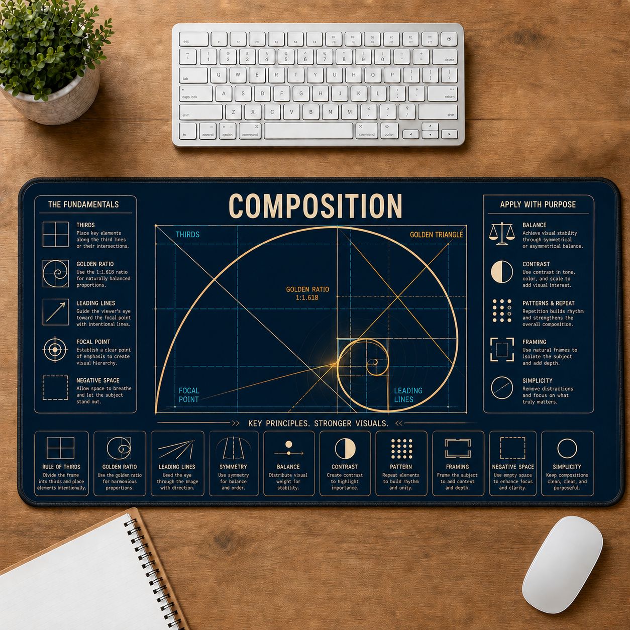Photography Composition Desk Mat | 5To9Vibe