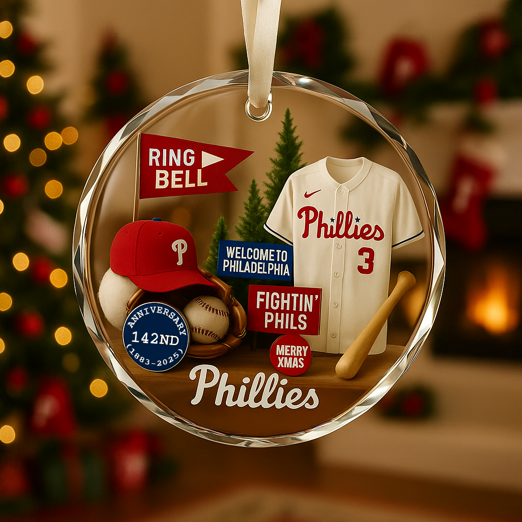Baseball Glass Ornament 3 With Gift Box Christmas Baseball Team - Glass Ornament-Glass Ornament-5TO9VIBE