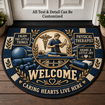 Physical Therapist Personalized Half Round Mat | 5To9Vibe