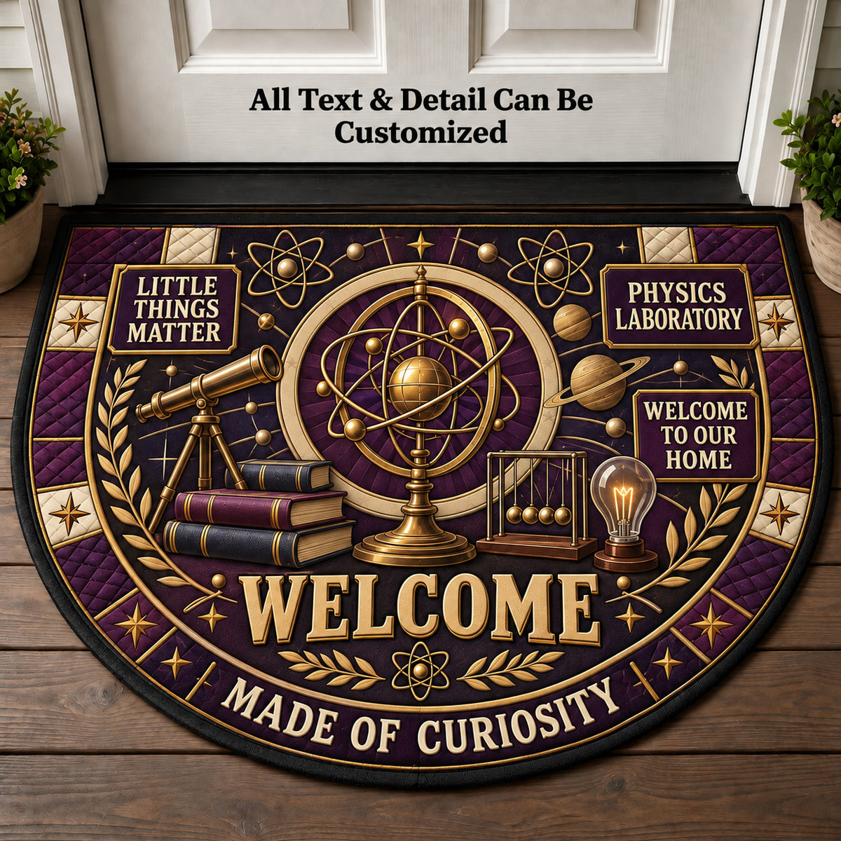Physics Laboratory Personalized Half Round Mat | 5To9Vibe