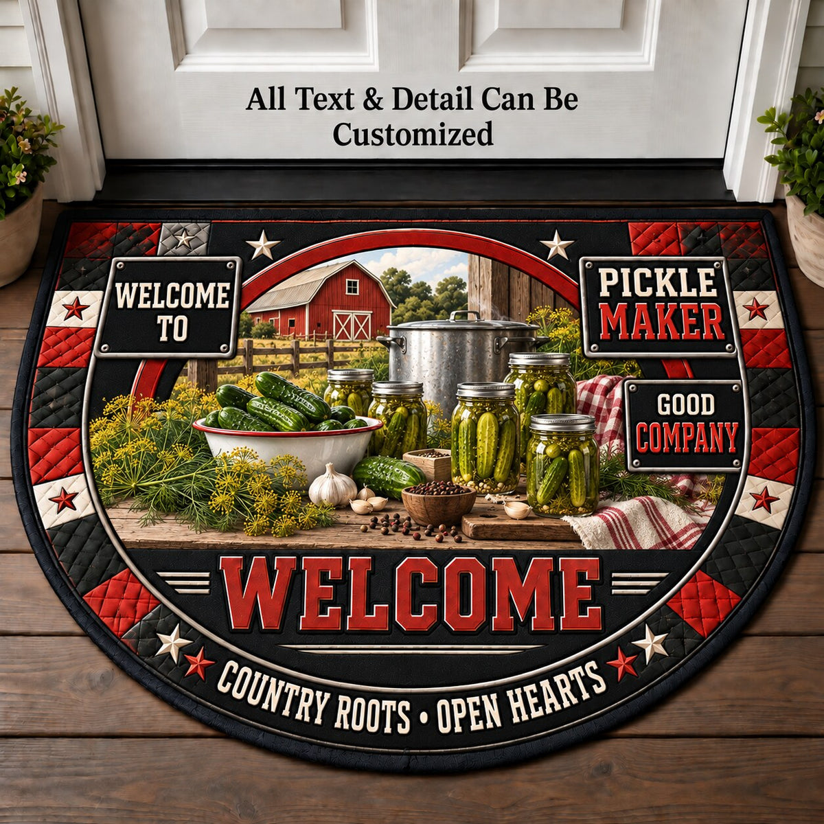 Pickle Maker Personalized Half Round Mat | 5To9Vibe