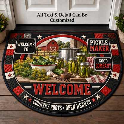 Pickle Maker Personalized Half Round Mat | 5To9Vibe