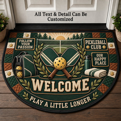 Pickleball Club Personalized Half Round Mat | 5To9Vibe