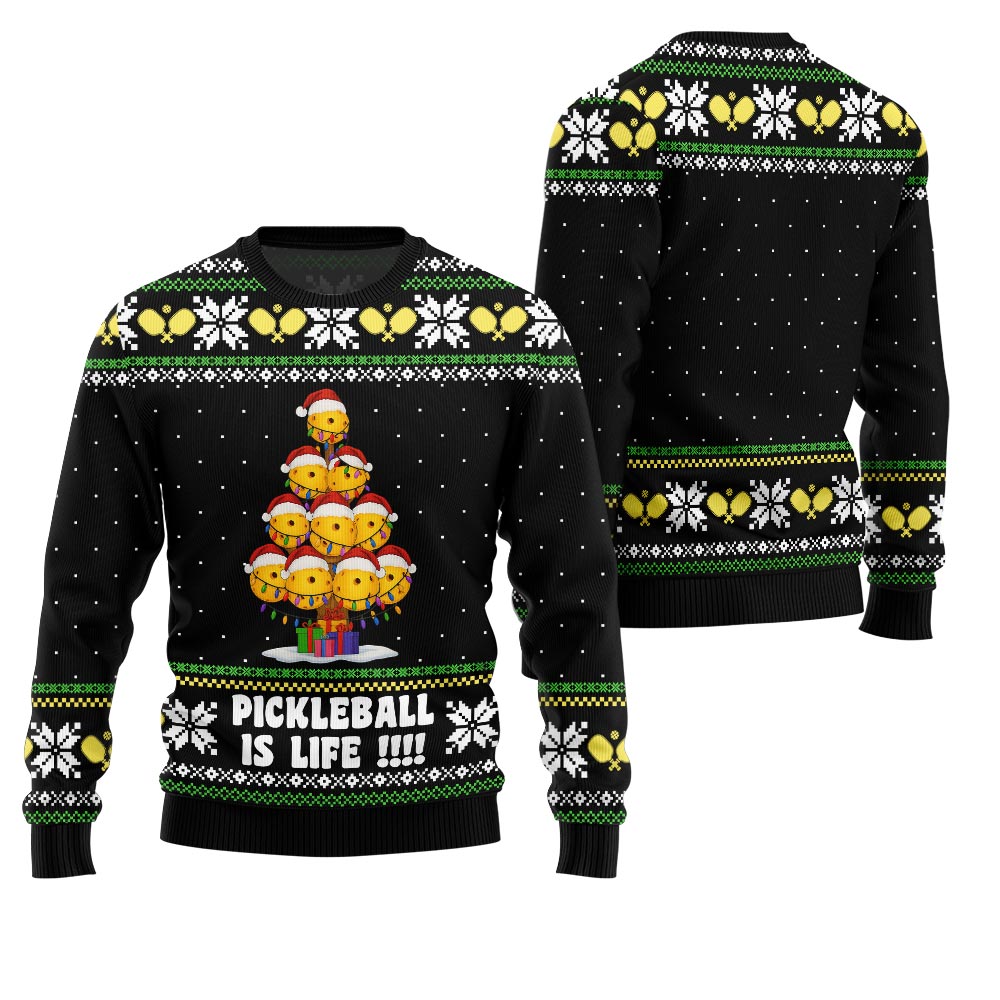 Pickleball is Life Ugly Christmas Sweater
