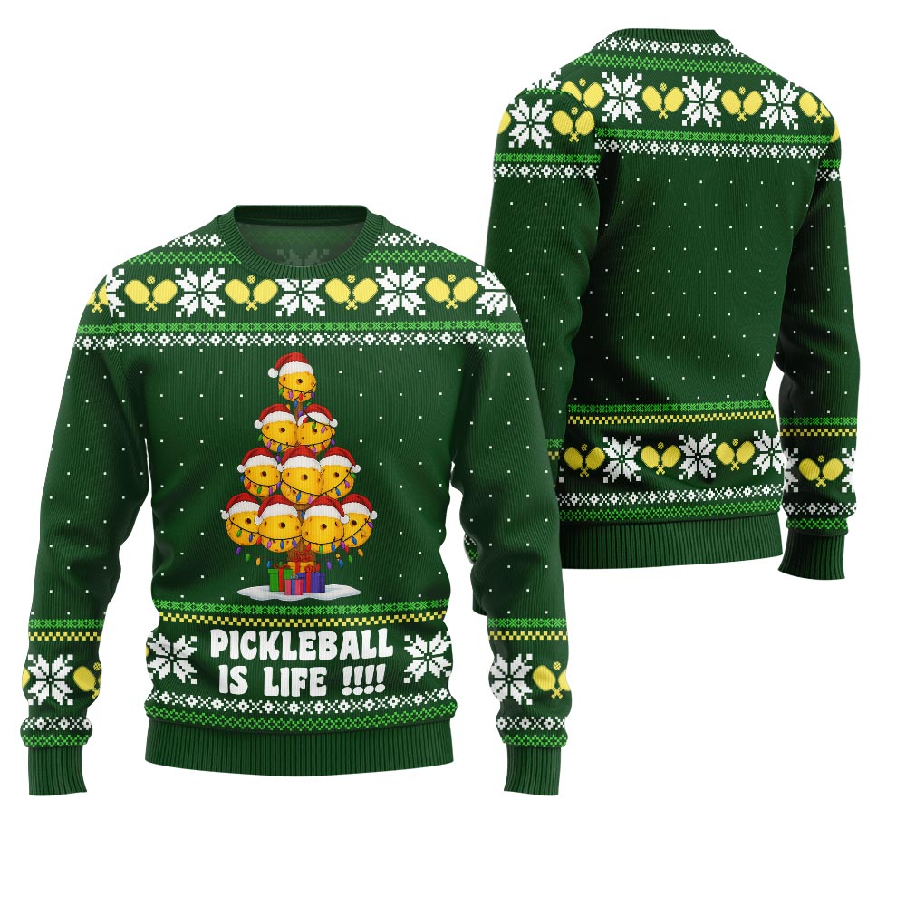 Pickleball is Life Ugly Christmas Sweater