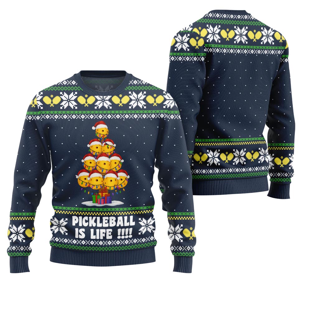 Pickleball is Life Ugly Christmas Sweater