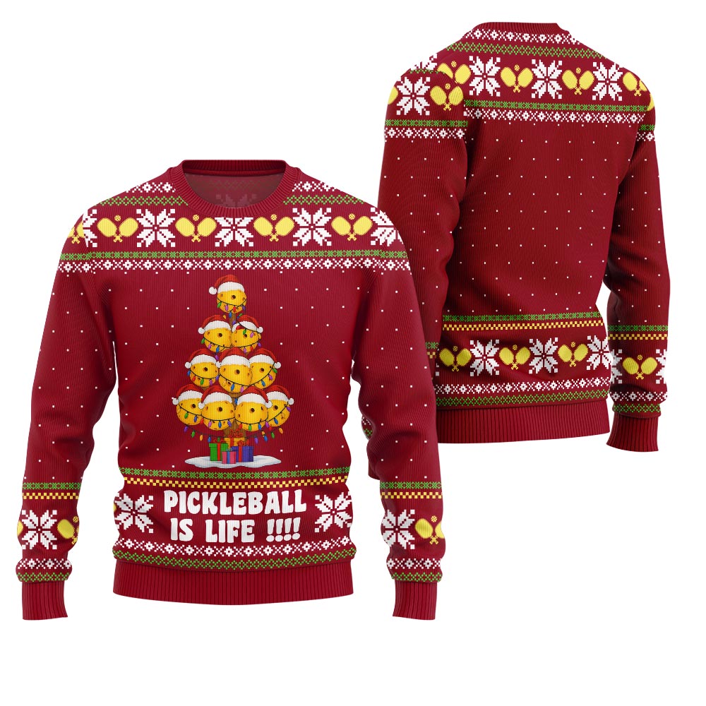 Pickleball is Life Ugly Christmas Sweater
