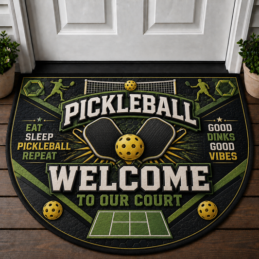 Pickleball Welcome Mat - Pickleball Court Enthusiast Outdoor Doormat - 5to9vibe