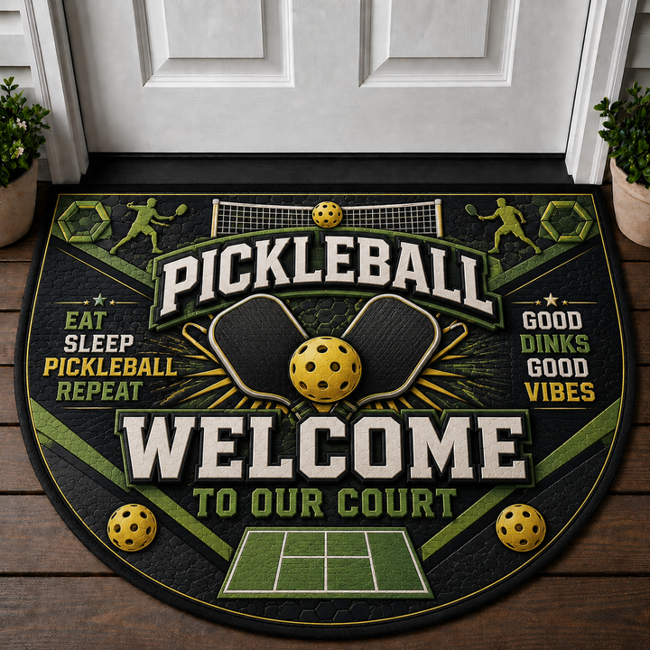 Pickleball Welcome Mat - Pickleball Court Enthusiast Outdoor Doormat - 5to9vibe